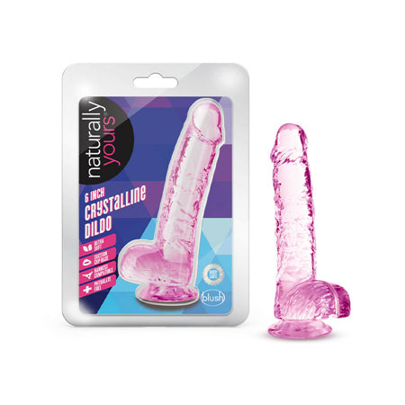 Blush Naturally Yours 6' Crystalline Dildo - Rose