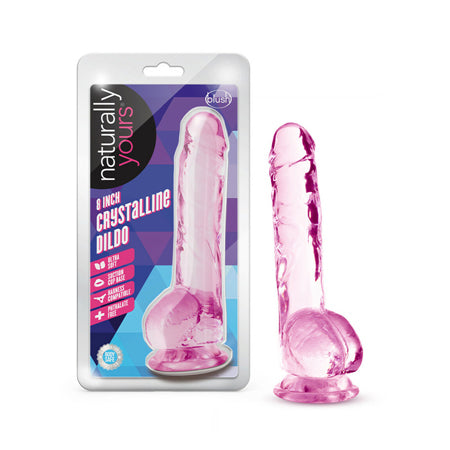 Blush Naturally Yours 8' Crystalline Dildo - Rose