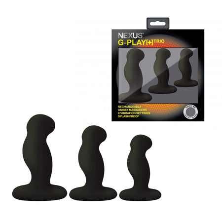 Nexus G Play Trio Rechargeable Massagers - Black