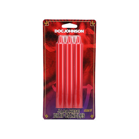Japanese Drip Candles - Pack of 3 Red