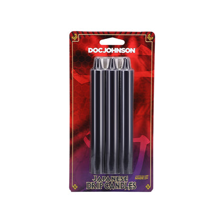 Japanese Drip Candles - Pack of 3 Black