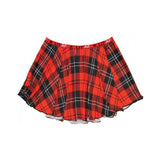 Vibes LIT AF Skirt Red Plaid S/M