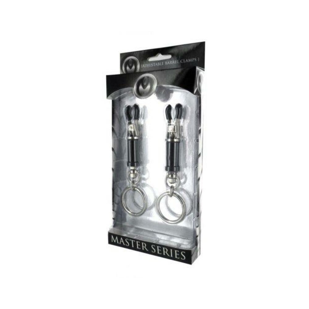 Adjustable Bondage Ring Barrel Nipple Clamps