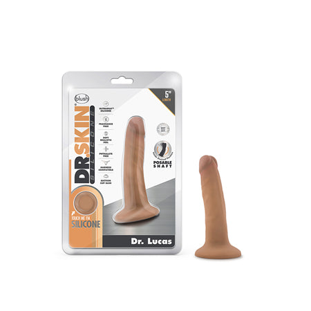 Blush Dr. Skin Silicone Dr. Lucas 5.5' Dildo - Mocha