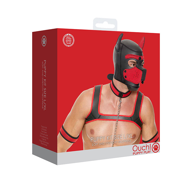 Puppy Play Neoprene Puppy Kit L/XL Red
