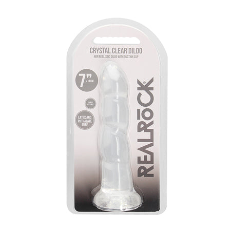 Shots RealRock Crystal Clear 7' Dildo - Transparent