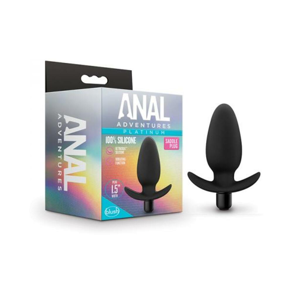 Blush Anal Adventures Platinum Silicone Saddle Plug - Black