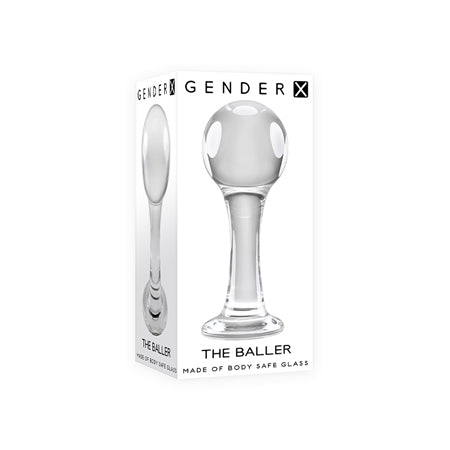 Gender X The Baller Glass Plug - Clear