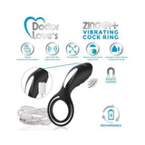 DOCTOR LOVE ZINGER+ VIBRATING RECHARGEABLE COCK RING W/ REMOTE BLACK