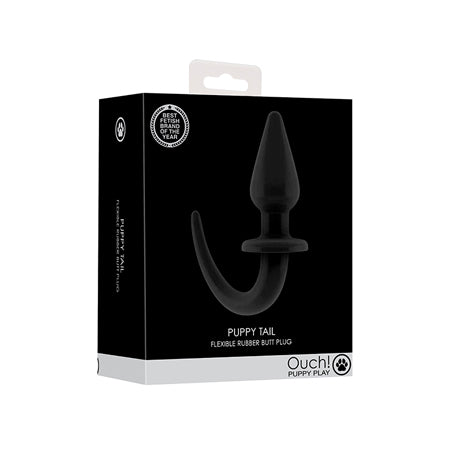 Shots Ouch Puppy Play Tail Butt Plug - Black