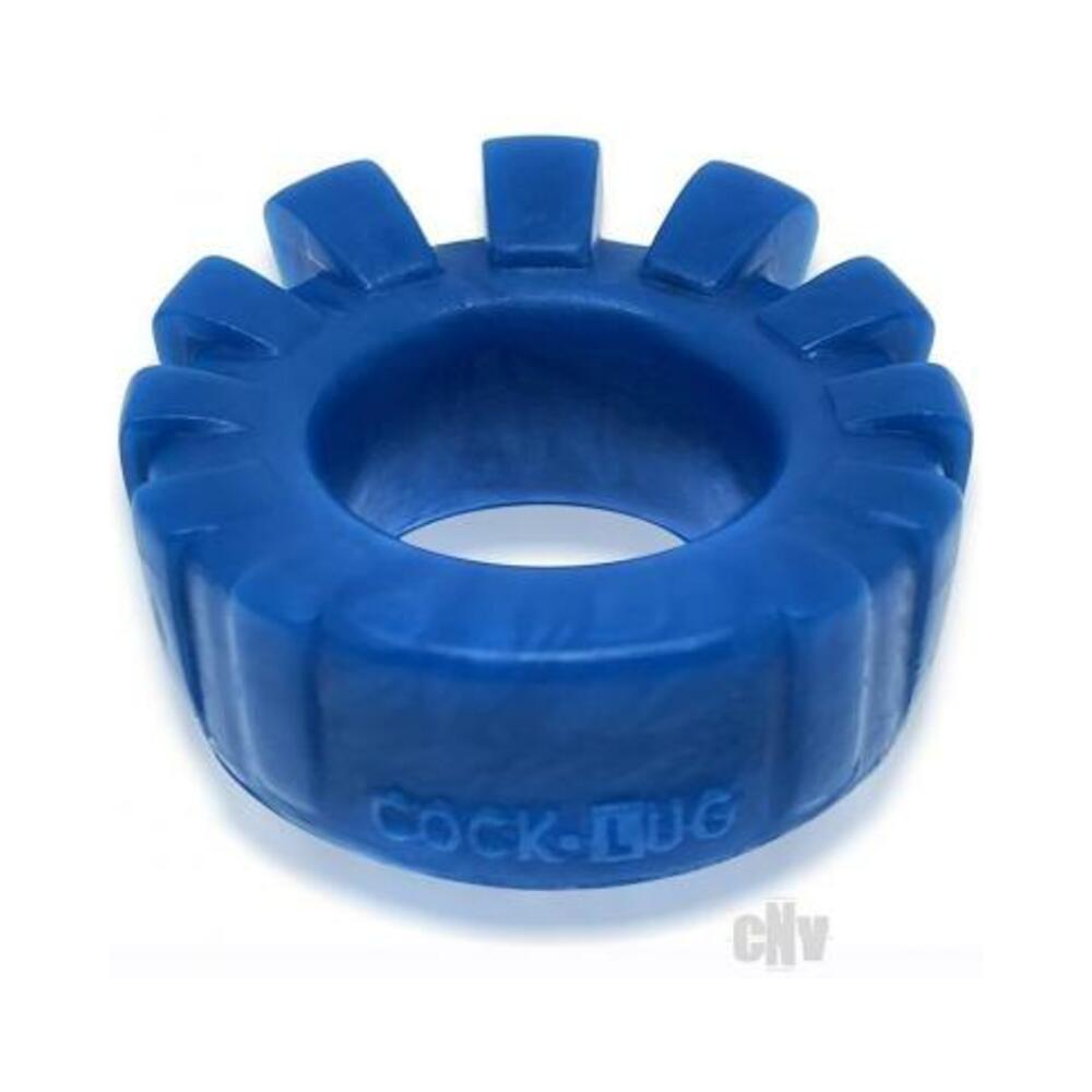 Cock-Lug Lugged Cockring - Marine Blue