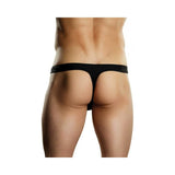 Male power e-z access button thong large/x large - black