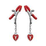 Captive Heart Padlock Nipple Clamps