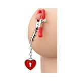 Captive Heart Padlock Nipple Clamps