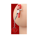 Captive Heart Padlock Nipple Clamps