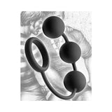 Tom Of Finland Silicone Cock Ring With 3 Weighted Balls