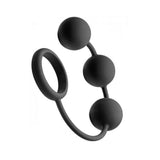Tom Of Finland Silicone Cock Ring With 3 Weighted Balls