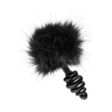 Tailz Bunny Faux Fur Tail Plug Black