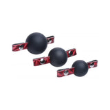 Crimson Tied Triad Interchangeable Silicone Ball Gag