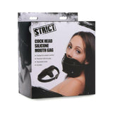 Strict Cock Head Silicone Mouth Gag Black