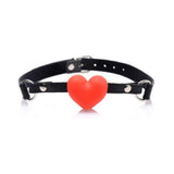 Heart Beat Silicone Heart Shaped Mouth Gag Red
