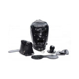 Muzzled Universal BDSM Hood Removable Muzzle Black
