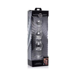 Mammoth 3 Bumps Glass Dildo Clear