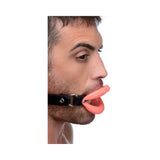 Sissy Mouth Gag Pink Silicone Lips Black Strap