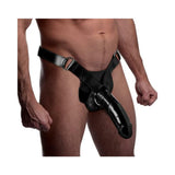 Infiltrator II Hollow Strap On With 9 Inches Dildo Black