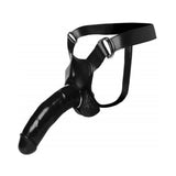 Infiltrator II Hollow Strap On With 9 Inches Dildo Black