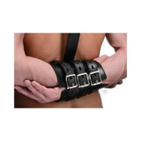 Arm Binder Biceps & Forearm Restraints Black Leather