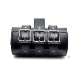 Arm Binder Biceps & Forearm Restraints Black Leather