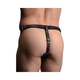 Male Cock Ring Harness With Silicone Anal Plug