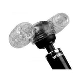 Twin Turbo Strokers 2 In 1 Wand Attachment Clear For Men