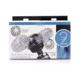 Twin Turbo Strokers 2 In 1 Wand Attachment Clear For Men