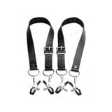 Spread Labia Spreader Straps with Clamps Black