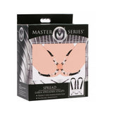 Spread Labia Spreader Straps with Clamps Black