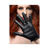 Pleasure Poker Textured Glove Black