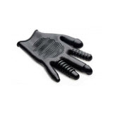 Pleasure Poker Textured Glove Black