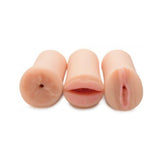 Jesse Janes Three Way Pussy, Ass, Mouth Strokers