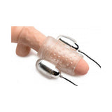 Dual Vibrating Penis Sheath Clear Stroker