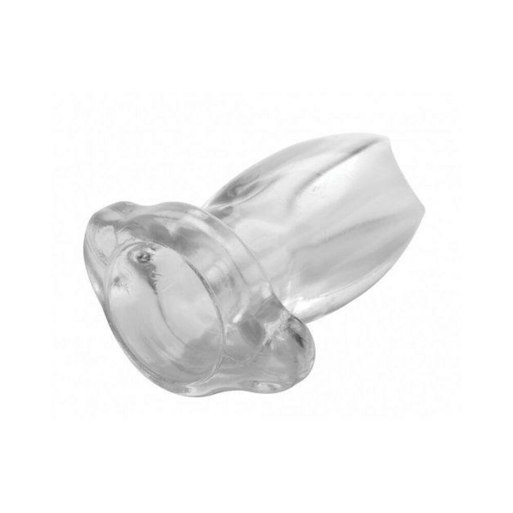 Peephole Clear Hollow Anal Plug Small
