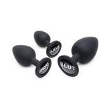 Dirty Words Anal Plug Set 3 Piece Black Plugs