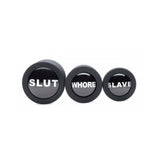 Dirty Words Anal Plug Set 3 Piece Black Plugs