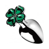 Booty Sparks Lucky Clover Gem Anal Plug Large Silver