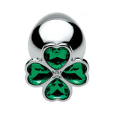 Booty Sparks Lucky Clover Gem Anal Plug Large Silver