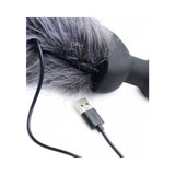 Gray Remote Control Vibrating Fox Tail Anal Plug