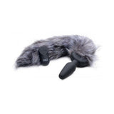 Gray Remote Control Vibrating Fox Tail Anal Plug