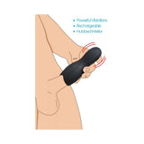 Vibrating Rechargeable Penis Pleaser Black