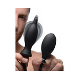 Dark Inflator Silicone Inflatable Anal Plug Black